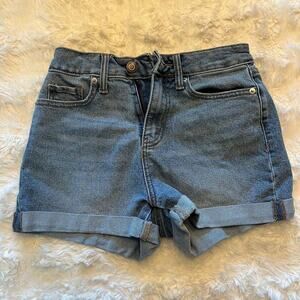 no boundaries high rise blue denim shorts size 00